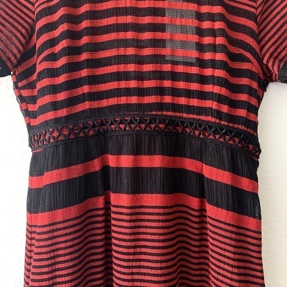 Foxiedox Cassius Mock Neck Striped Maxi Dress M - Picture 8 of 16